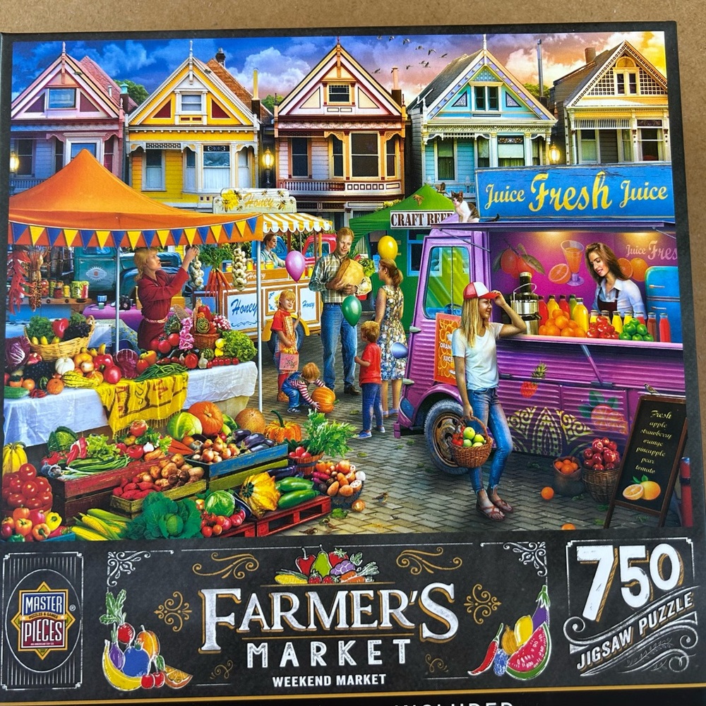 Master Piece 750 piece puzzle “ Farmer’s Market “